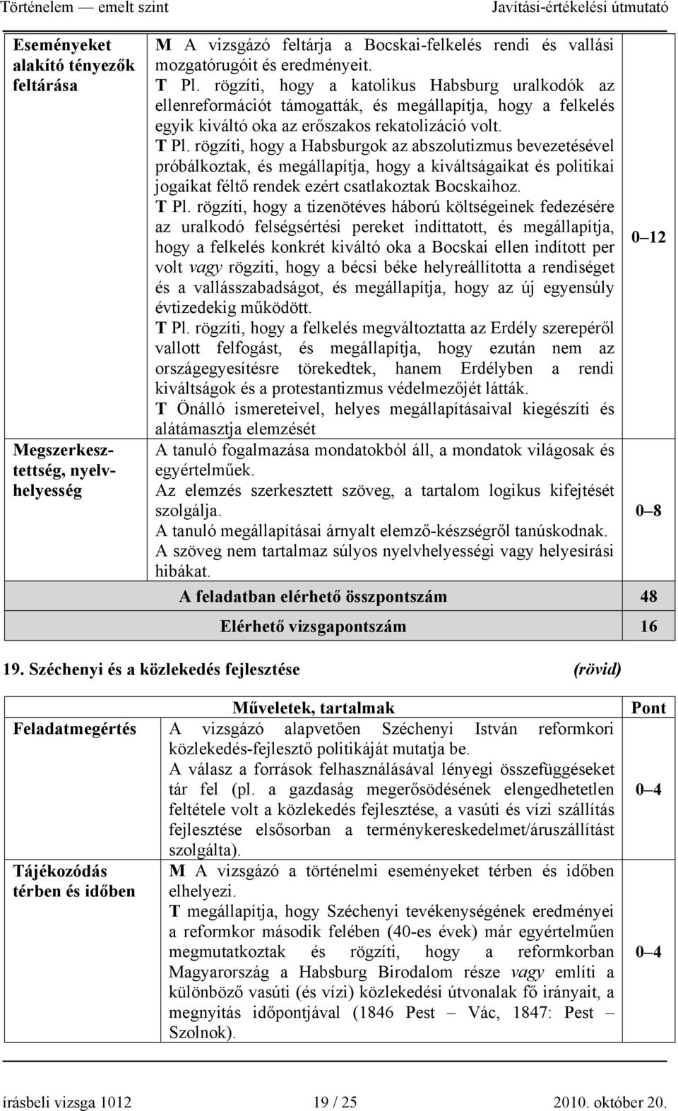 rögzíti, hogy a Habsburgok az abszolutizmus bevezetésével próbálkoztak, és megállapítja, hogy a kiváltságaikat és politikai jogaikat féltő rendek ezért csatlakoztak Bocskaihoz. T Pl.