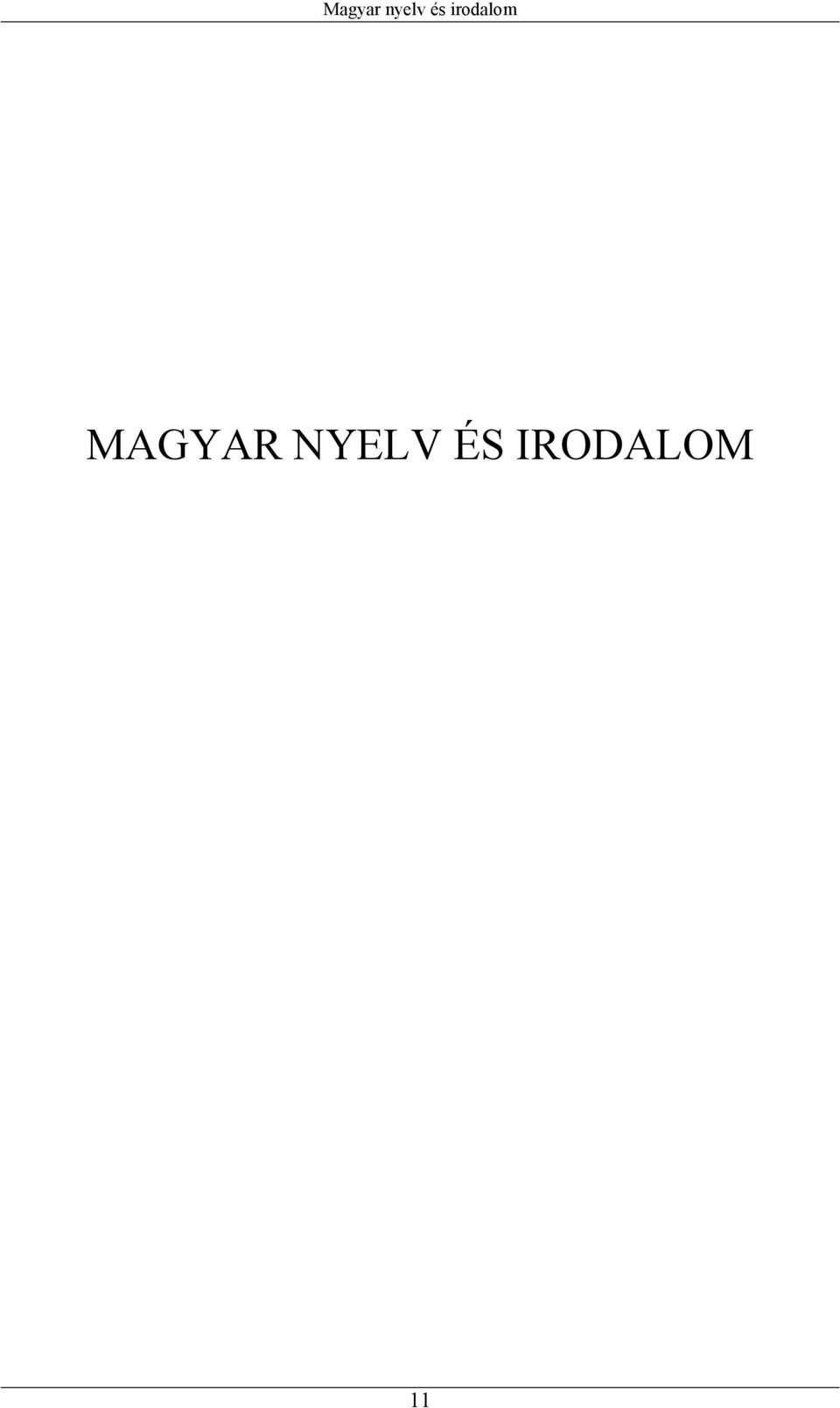 MAGYAR NYELV
