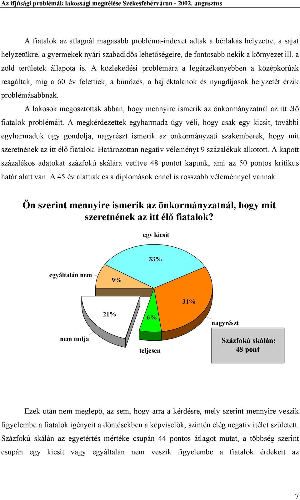 A lakosok megosztottak abban, hogy mennyire ismerik az önkormányzatnál az itt élő fiatalok problémáit.