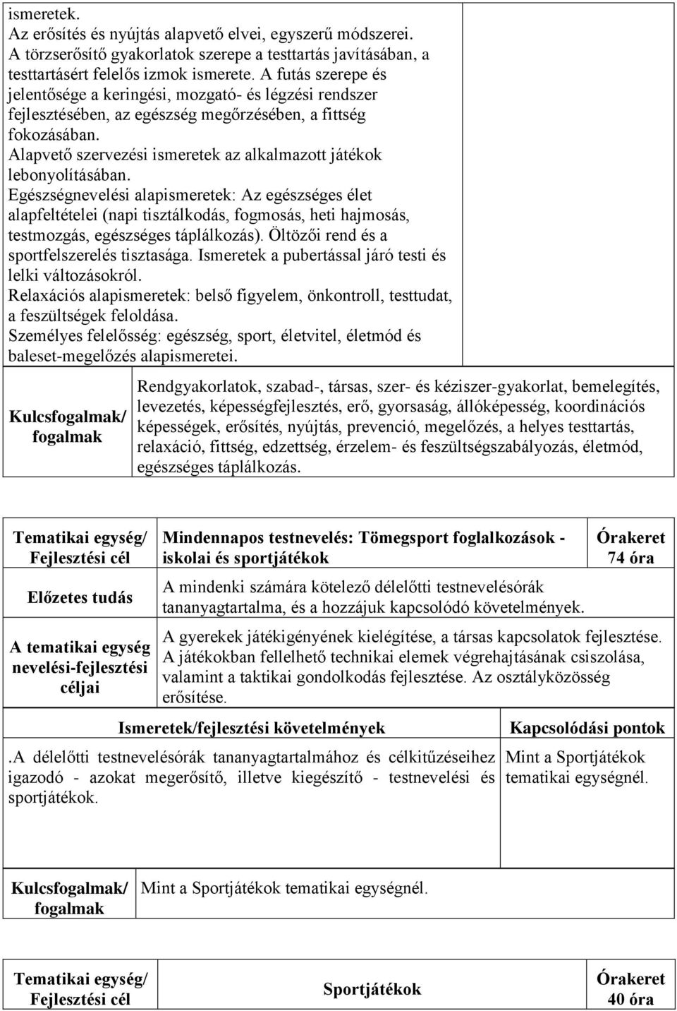 Alapvető szervezési ismeretek az alkalmazott játékok lebonyolításában.