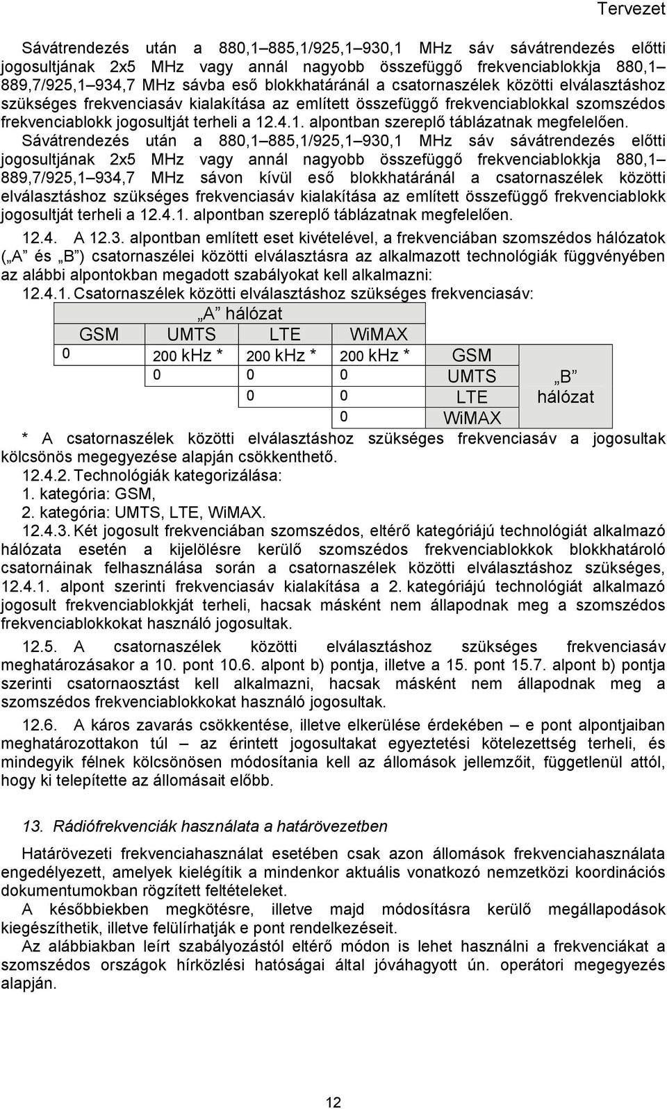 .4.1. alpontban szereplő táblázatnak megfelelően.