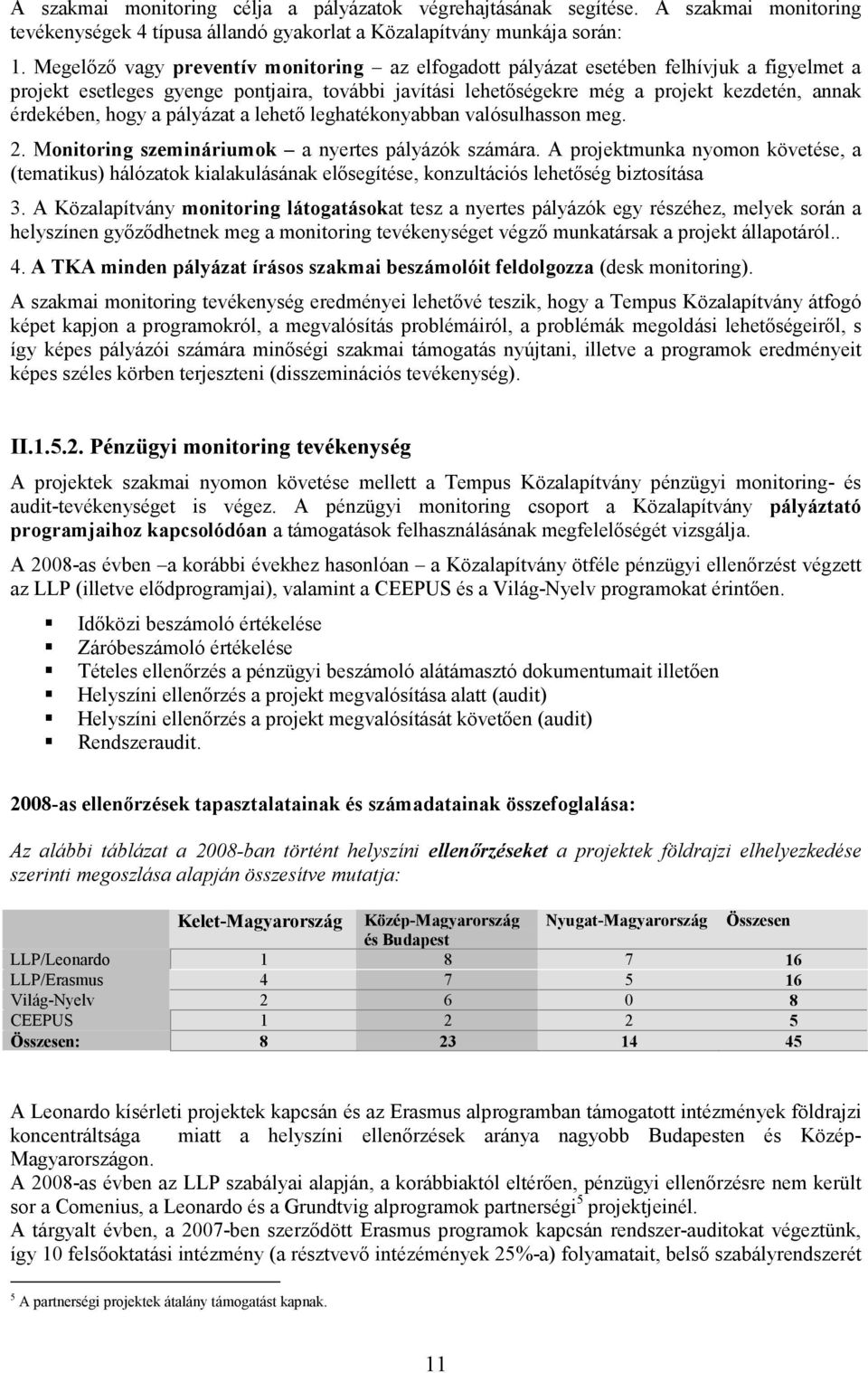 hogy a pályázat a lehető leghatékonyabban valósulhasson meg. 2. Monitoring szemináriumok a nyertes pályázók számára.