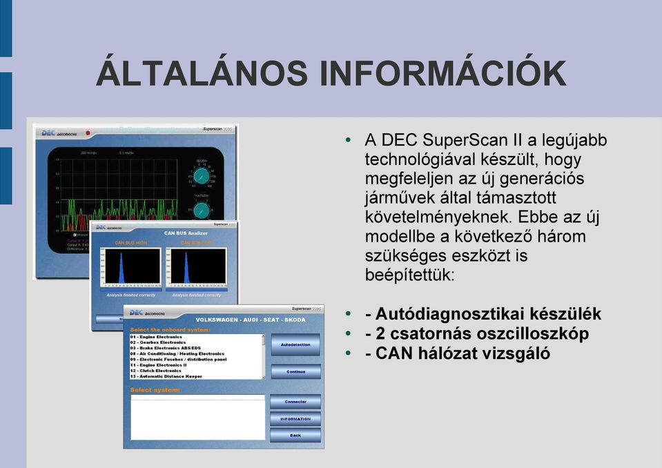 Ebbe az új modellbe a következő három szükséges eszközt is beépítettük: -