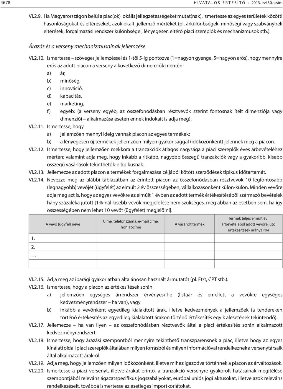 árkülönbségek, minőségi vagy szabványbeli eltérések, forgalmazási rendszer különbségei, lényegesen eltérő piaci szereplők és mechanizmusok stb.). Árazás és a verseny mechanizmusainak jellemzése VI.2.