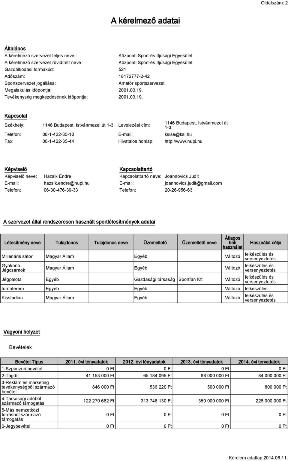 Levelezési cím: Telefon: 06-1-422-35-10 E-mail: ksise@ksi.hu 1146 Budapest, Istvánmezei út 1-3. Fax: 06-1-422-35-44 Hivatalos honlap: http://www.nupi.