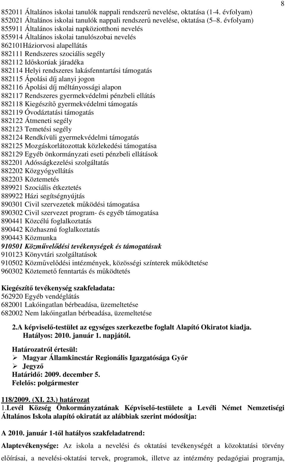 882114 Helyi rendszeres lakásfenntartási támogatás 882115 Ápolási díj alanyi jogon 882116 Ápolási díj méltányossági alapon 882117 Rendszeres gyermekvédelmi pénzbeli ellátás 882118 Kiegészítı