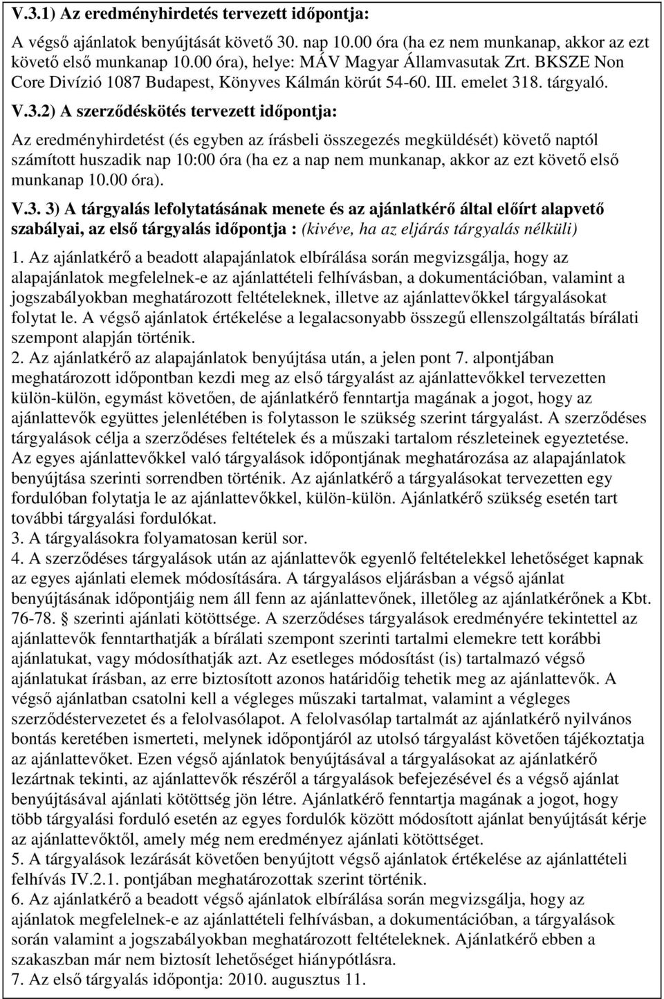 8. tárgyaló. V.3.