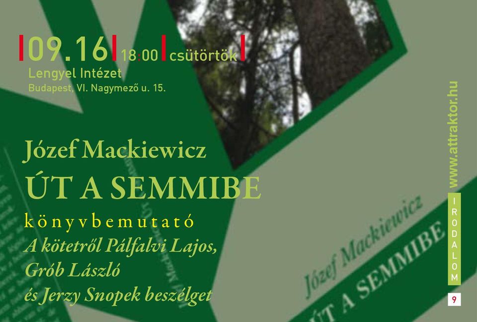 Józef Mackiewicz ÚT A SEMMIBE könyvbemutató A