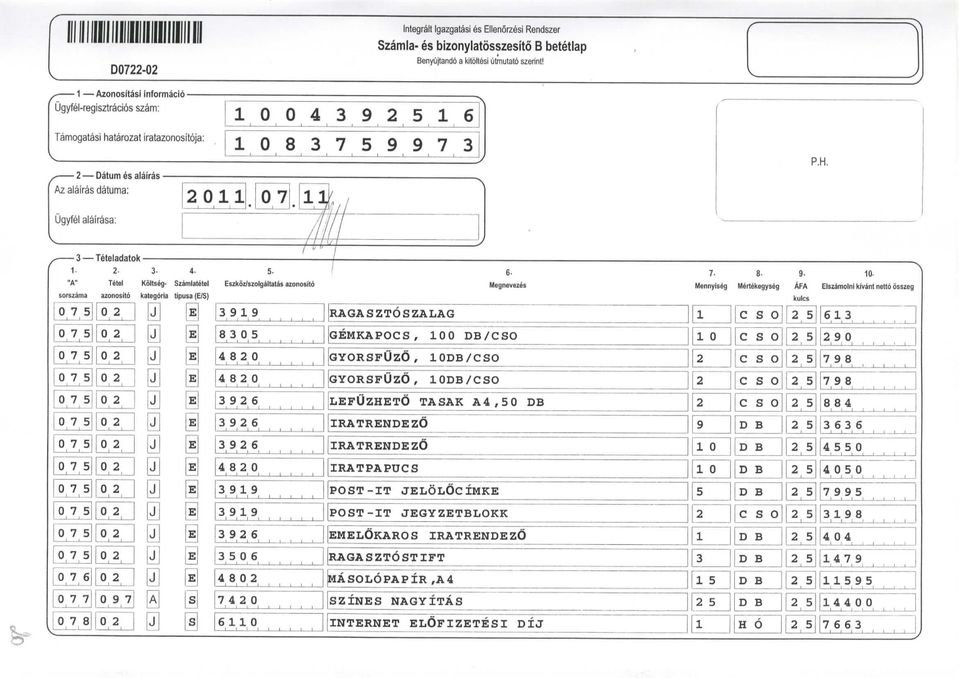 "A" Tete Kotseg- Szamatete Eszkoz/szogatatas azonoso azonosto a kategra tpusa (E/S) 99 T 85 _ I L-..]..L.... 48 48 ' I ' 96 96 96 48 99!!! 99. 96 56,. RAGASZTOSZALAG GEMKAPOCS, 6- DB/CSO 7-8.