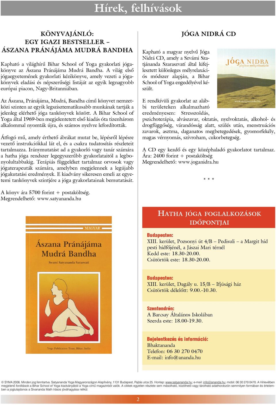 Satyananda Yoga Hírlevél - PDF Ingyenes letöltés