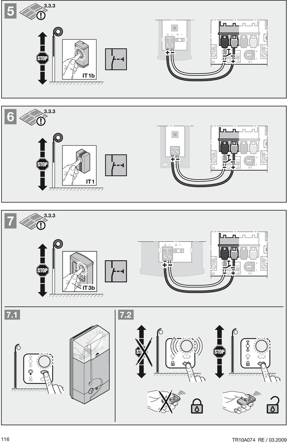 + - ON 1 2 3 4 5 6 P1 IT1b + 20 IT1 +