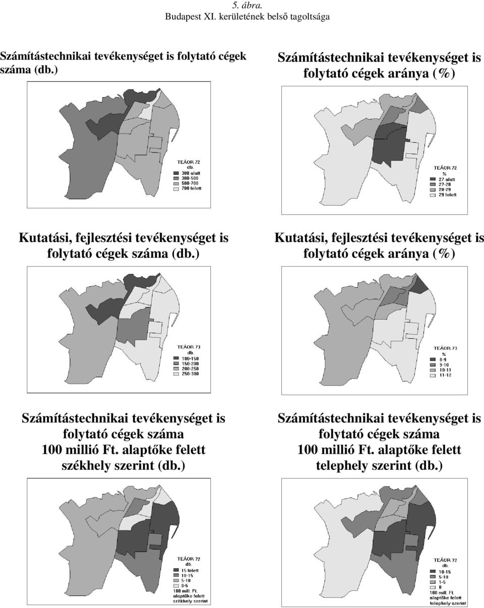 ) Kutatási, fejlesztési tevékenységet is folytató cégek aránya (%) Számítástechnikai tevékenységet is folytató cégek száma 100