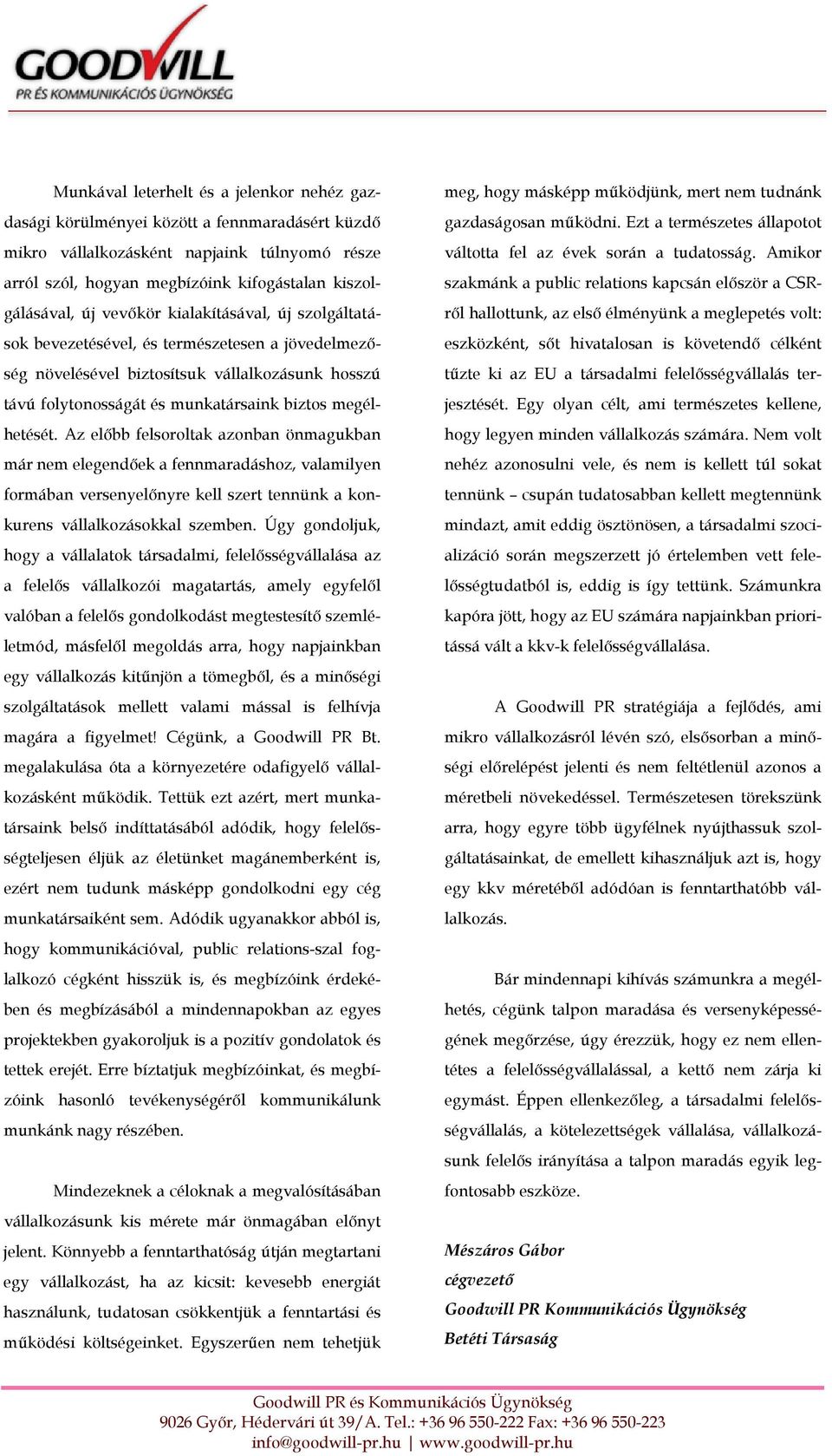 Az elıbb felsoroltak azonban önmagukban már nem elegendıek a fennmaradáshoz, valamilyen formában versenyelınyre kell szert tennünk a konkurens vállalkozásokkal szemben.