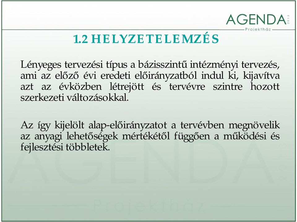 tervévre szintre hozott szerkezeti változásokkal.