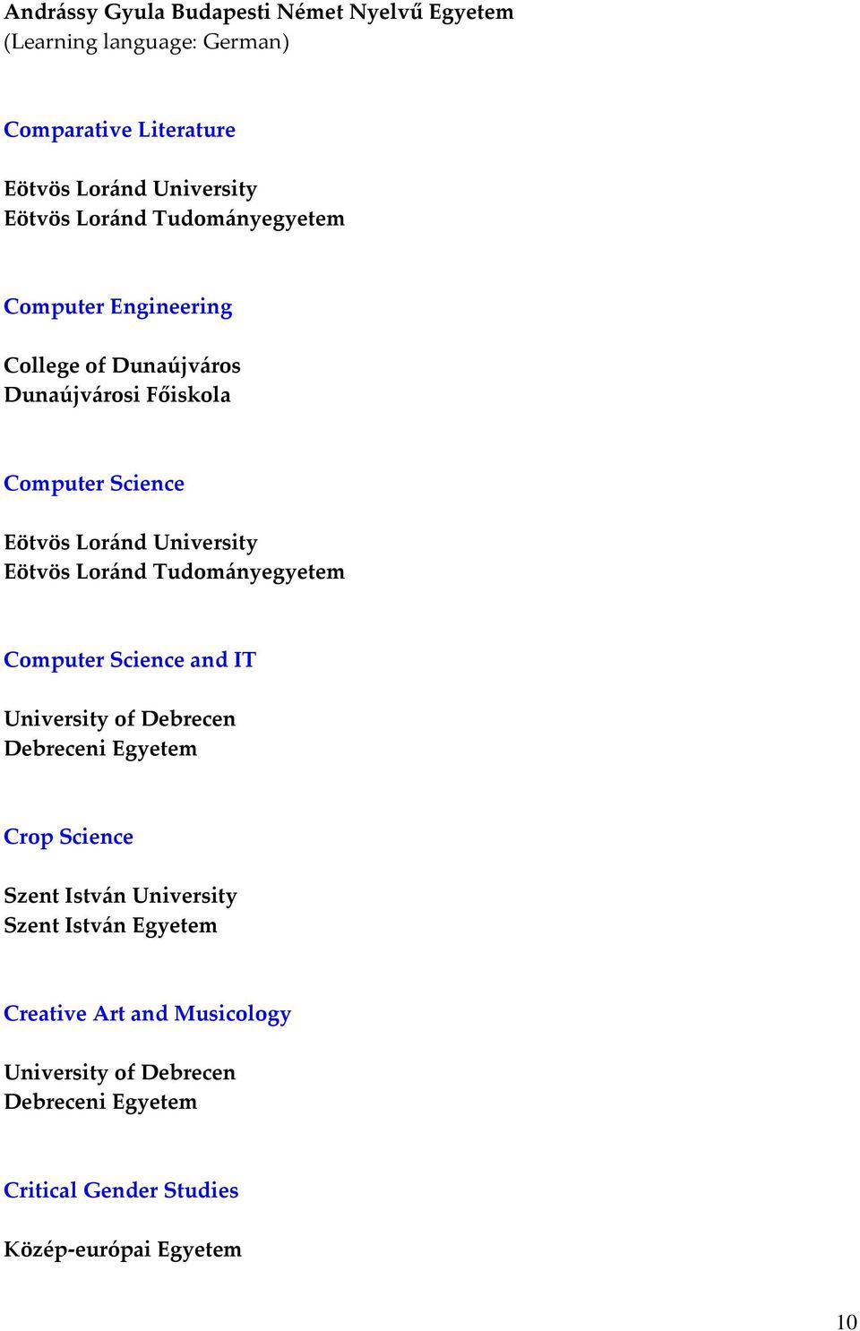 Dunaújváros Dunaújvárosi Főiskola Computer Science Computer Science