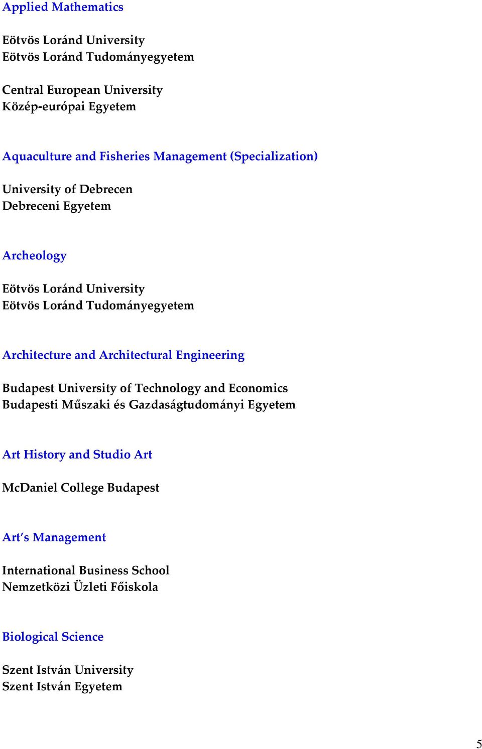 Budapesti Műszaki és Gazdaságtudományi Egyetem Art History and Studio Art McDaniel College