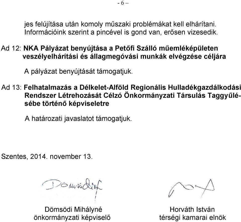 támogatjuk.