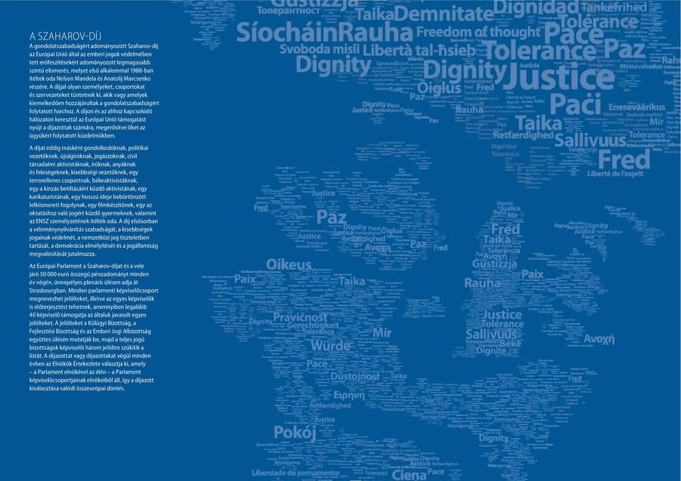 A díjjal olyan személyeket, csoportokat és szervezeteket tüntetnek ki, akik vagy amelyek kiemelkedően hozzájárultak a gondolatszabadságért folytatott harchoz.