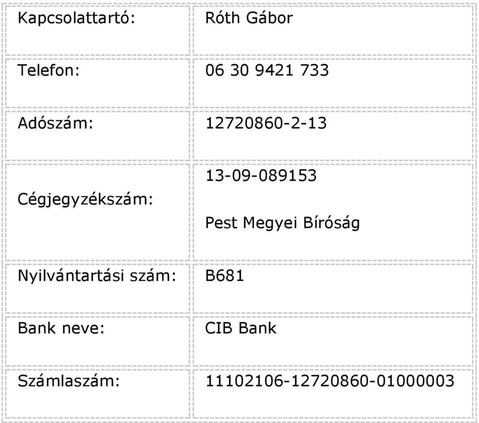 Pest Megyei Bíróság Nyilvántartási szám: B681 Bank