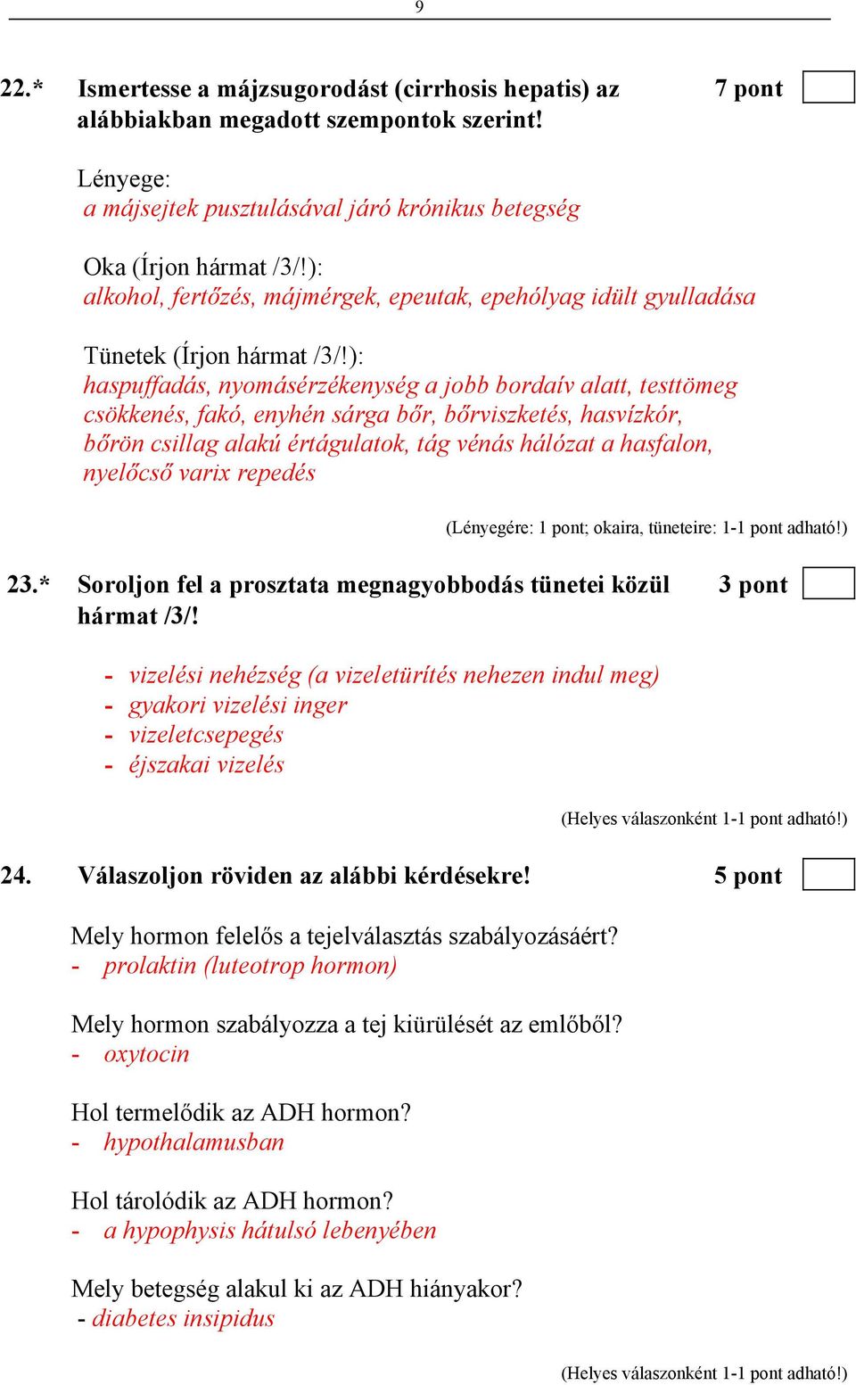 ): haspuffadás, nyomásérzékenység a jobb bordaív alatt, testtömeg csökkenés, fakó, enyhén sárga bőr, bőrviszketés, hasvízkór, bőrön csillag alakú értágulatok, tág vénás hálózat a hasfalon, nyelőcső