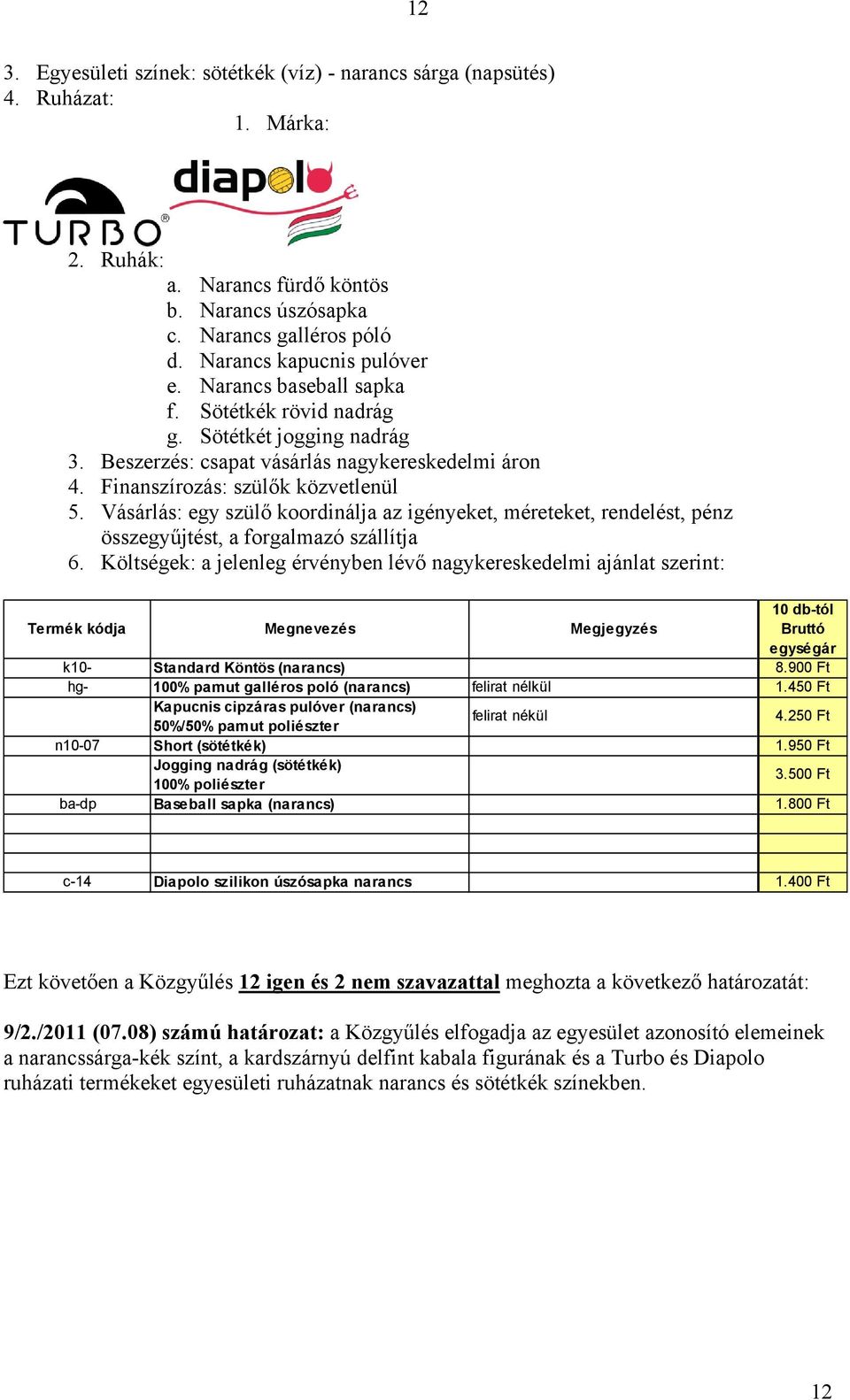 Vásárlás: egy szülő koordinálja az igényeket, méreteket, rendelést, pénz összegyűjtést, a forgalmazó szállítja 6.