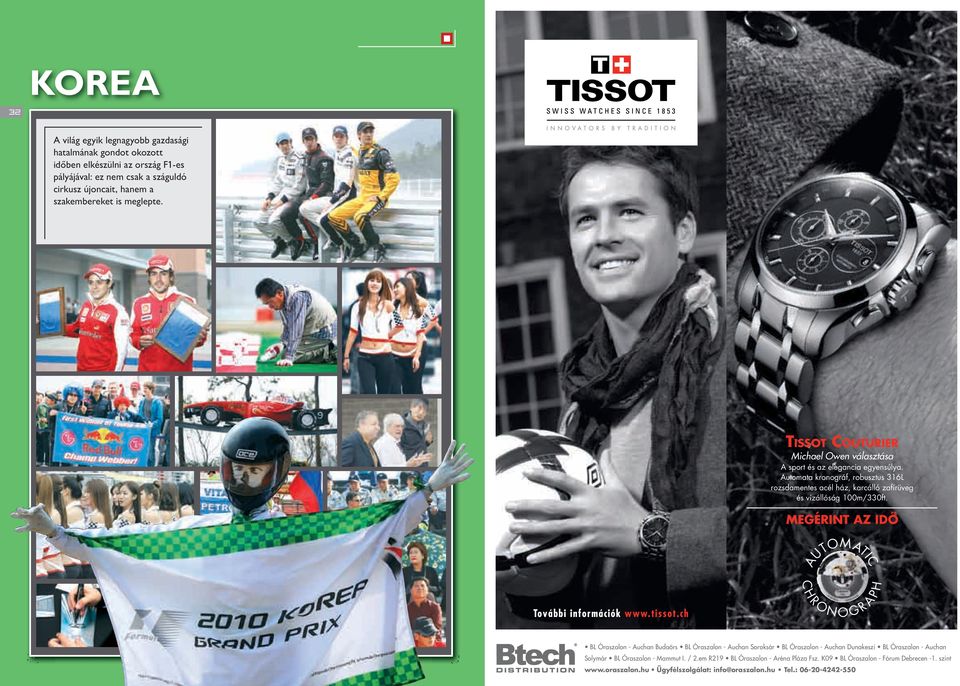 TISSOT COUTURIER Michael Owen választása A sport és az elegancia egyensúlya.