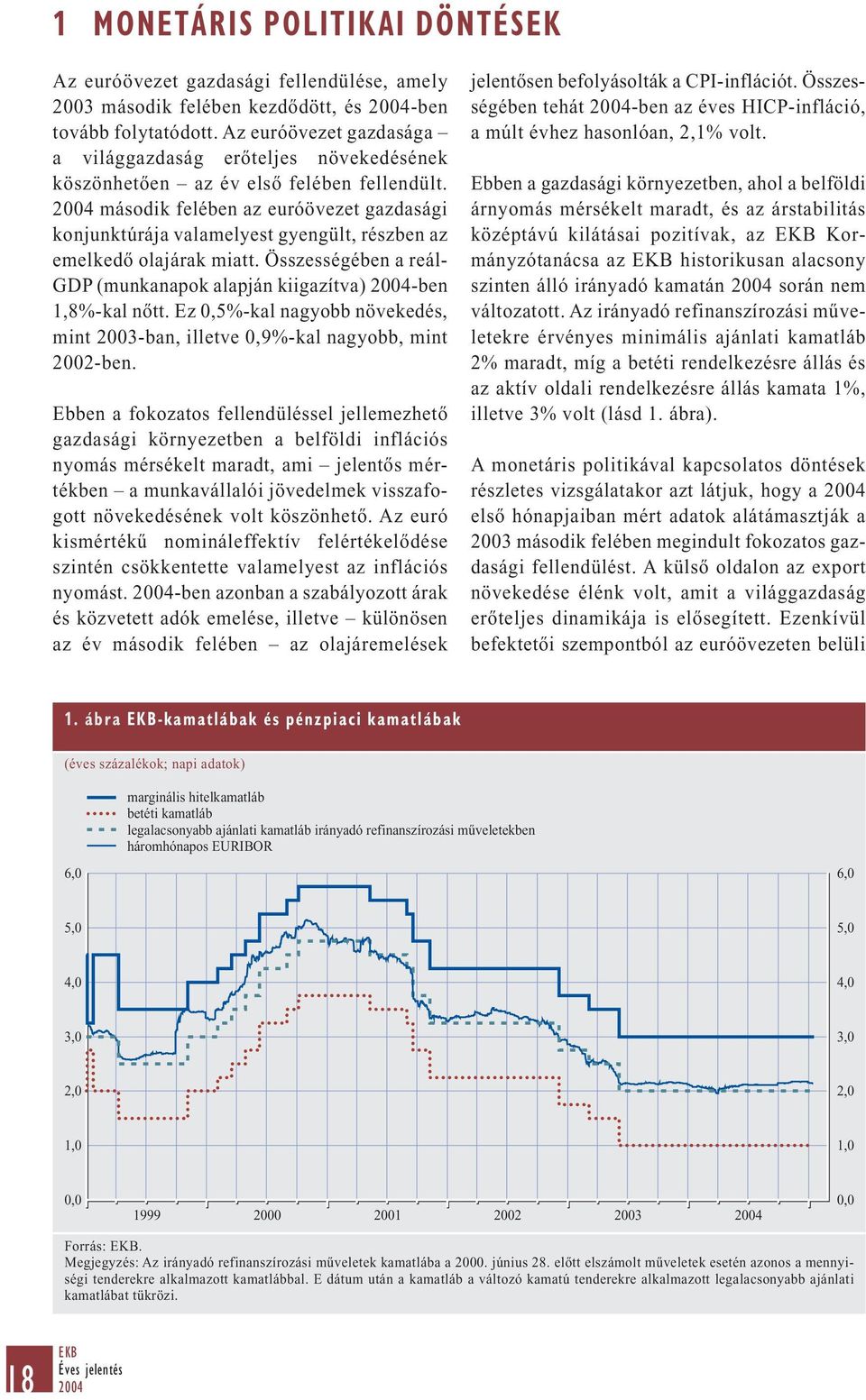 második felében az euróövezet gazdasági konjunktúrája valamelyest gyengült, részben az emelkedő olajárak miatt. Összességében a reál- GDP (munkanapok alapján kiigazítva) -ben 1,8%-kal nőtt.
