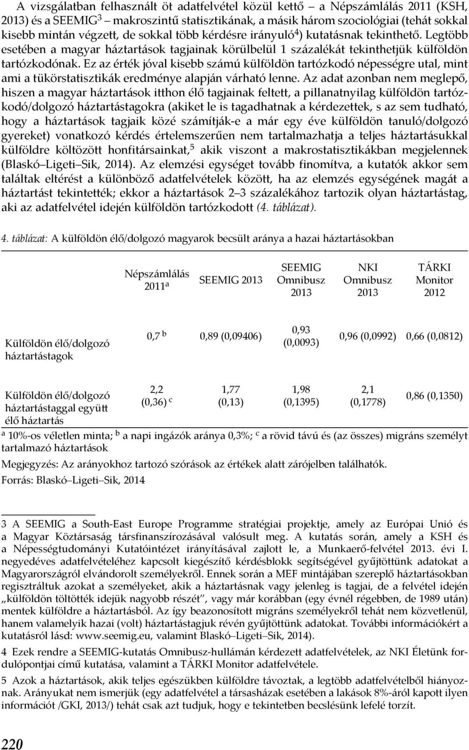 Ez az érték jóval kisebb számú külföldön tartózkodó népességre utal, mint ami a tükörstatisztikák eredménye alapján várható lenne.