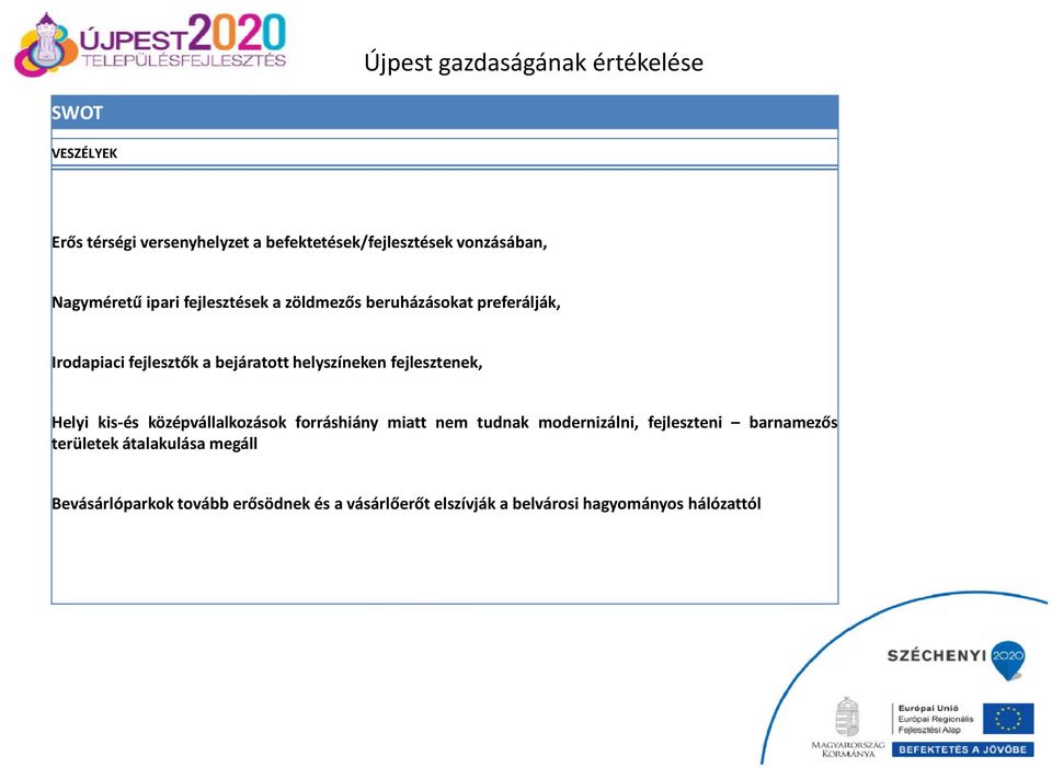 fejlesztenek, Helyi kis-és középvállalkozások forráshiány miatt nem tudnak modernizálni, fejleszteni barnamezős