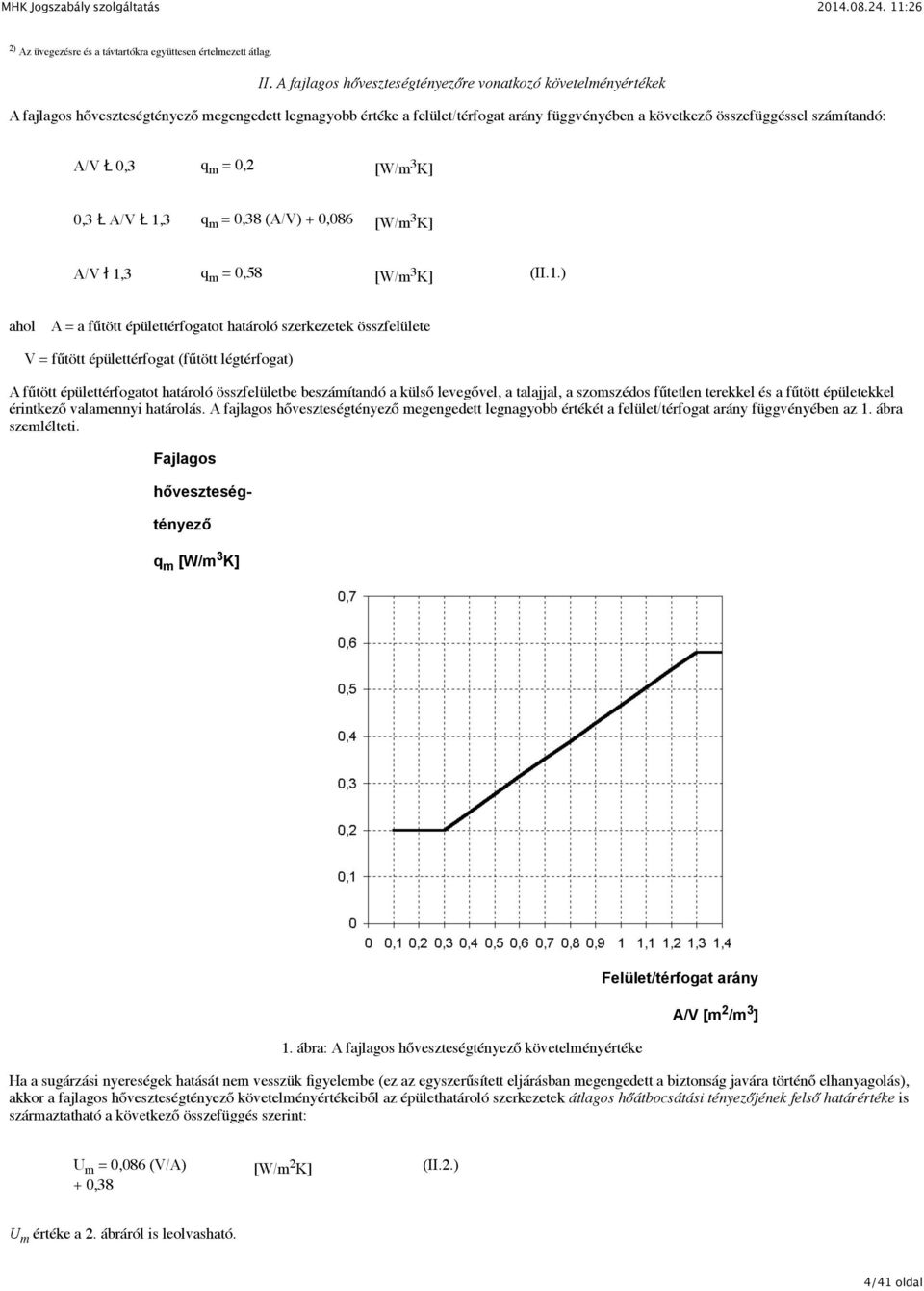 A/V Ł 0,3 q m = 0,2 [W/m 3 K] 0,3 Ł A/V Ł 1,