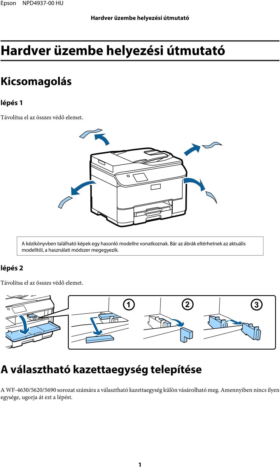 Bár az ábrák eltérhetnek az aktuális modelltől, a használati módszer megegyezik.