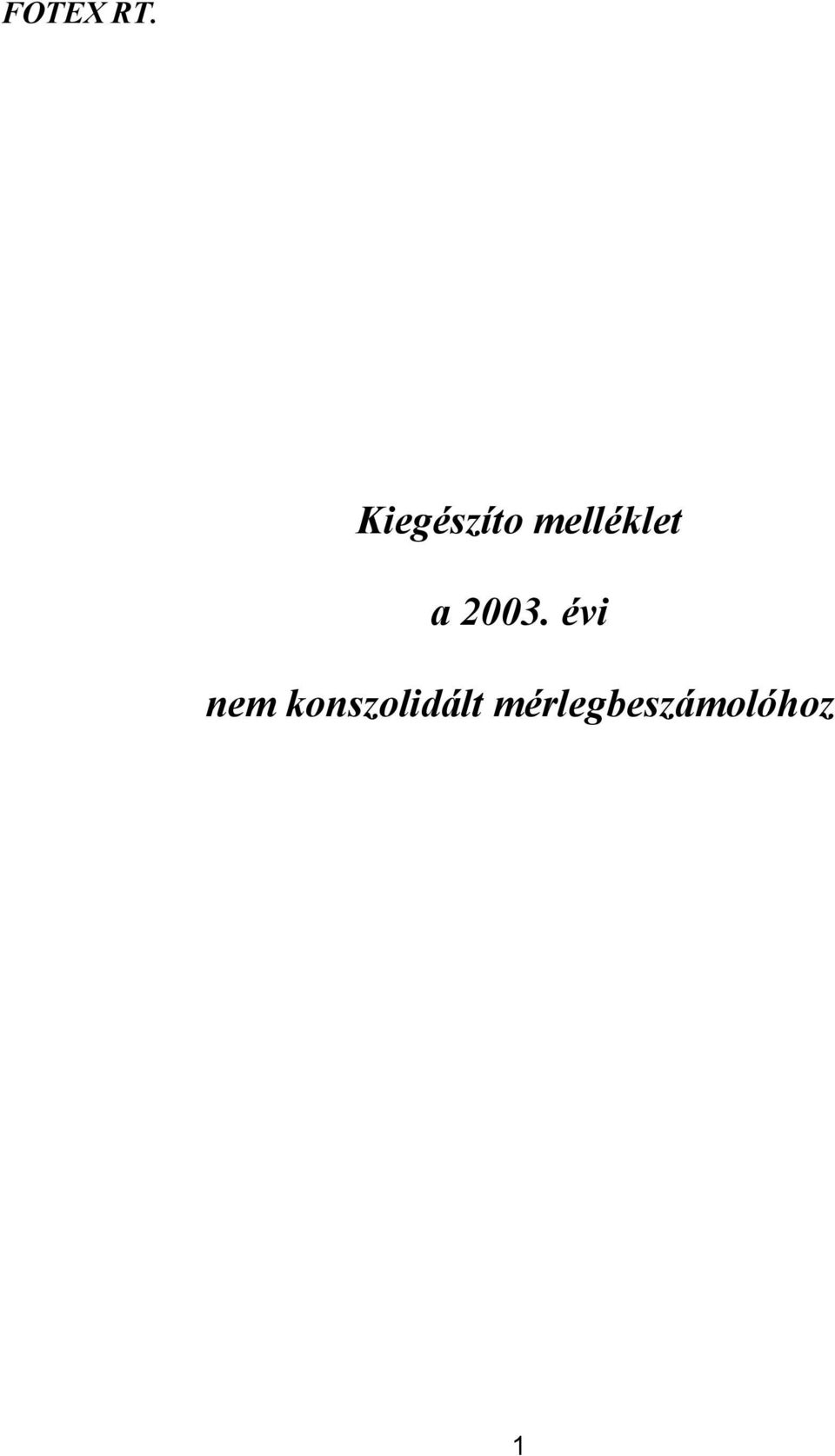 melléklet a 2003.