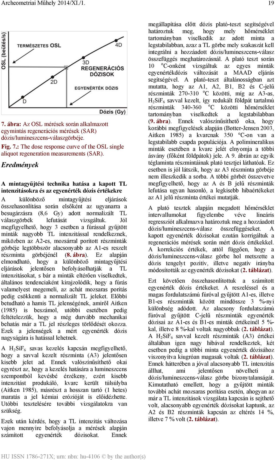 (8,6 Gy) adott normalizált TL válaszgörbék lefutását vizsgáltuk.