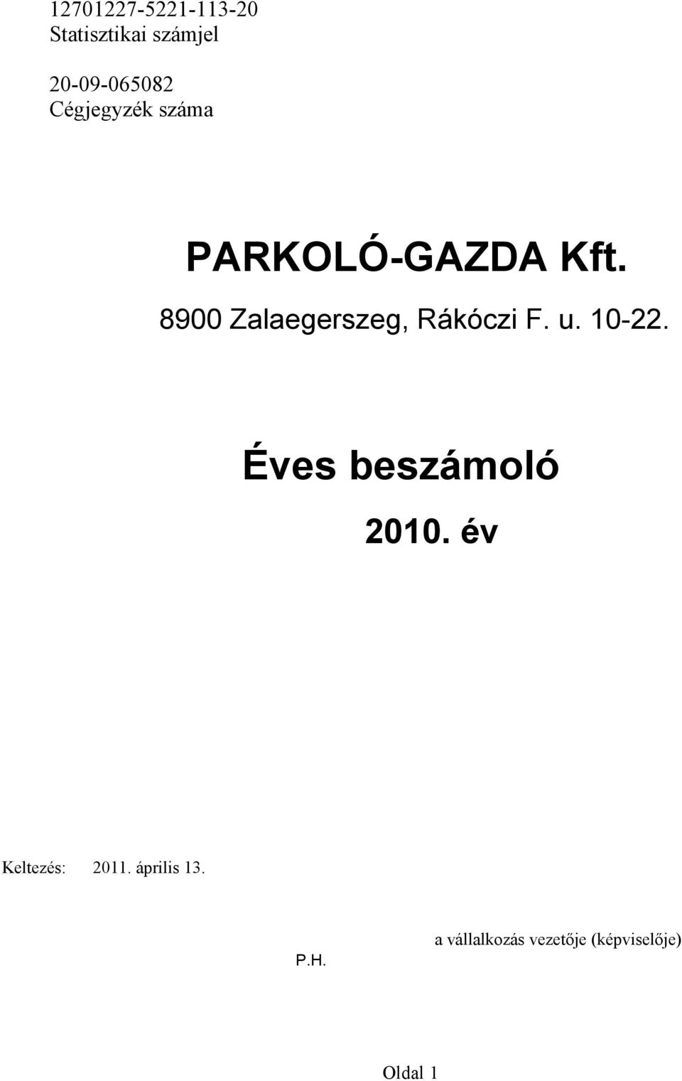 PARKOLÓ-GAZDA Kft.