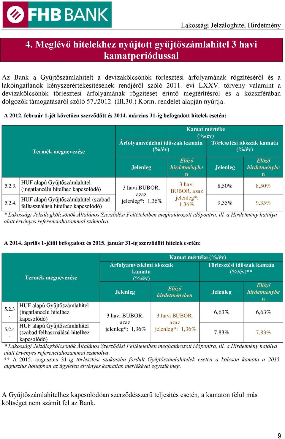 /2012. (III.30.) Korm. rendelet alapján nyújtja. A 2012. február 1-jét követően szerződött és 2014.