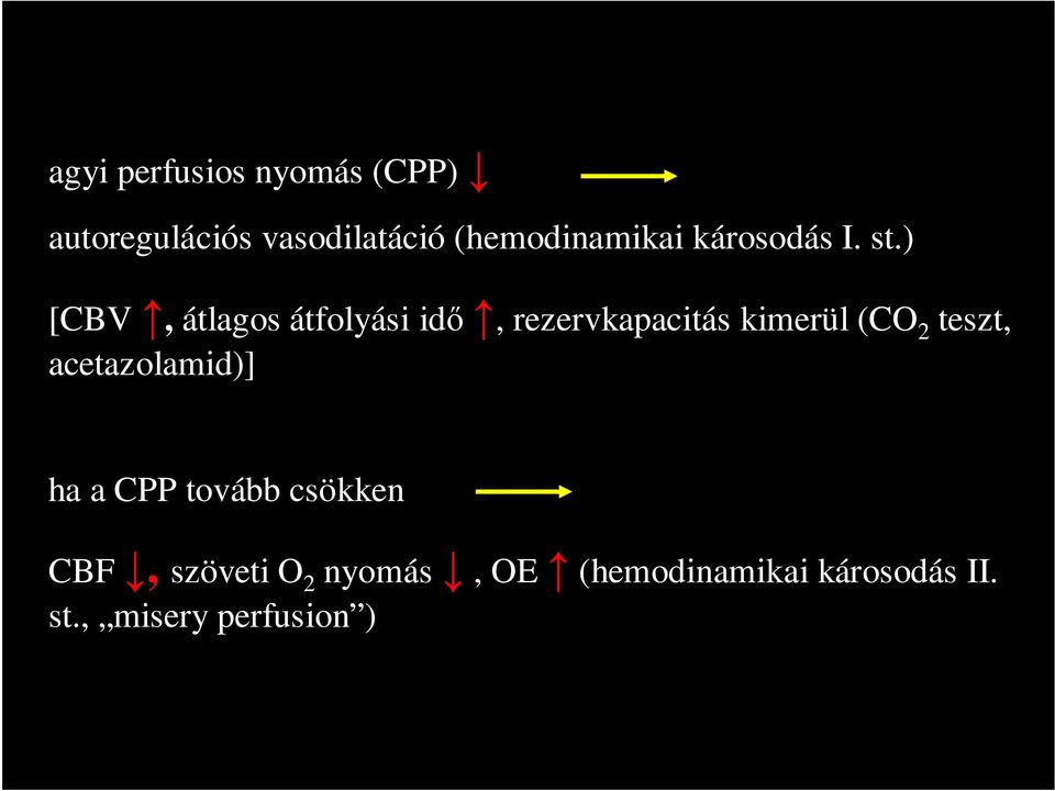 ) [CBV, átlagos átfolyási idı, rezervkapacitás kimerül (CO 2 teszt,