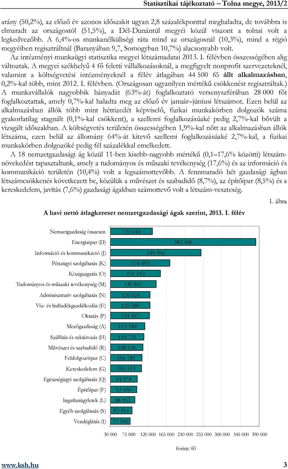 Az intézményi munkaügyi statisztika megyei létszámadatai 2013. I. félévben összességében alig változtak.