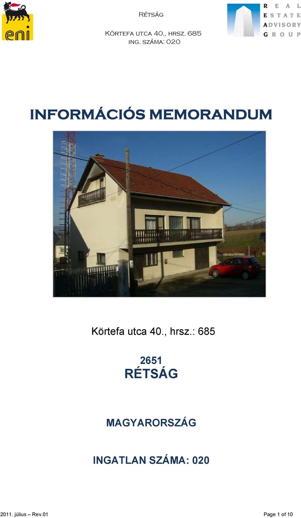 : 685 2651 RÉTSÁG MAGYARORSZÁG