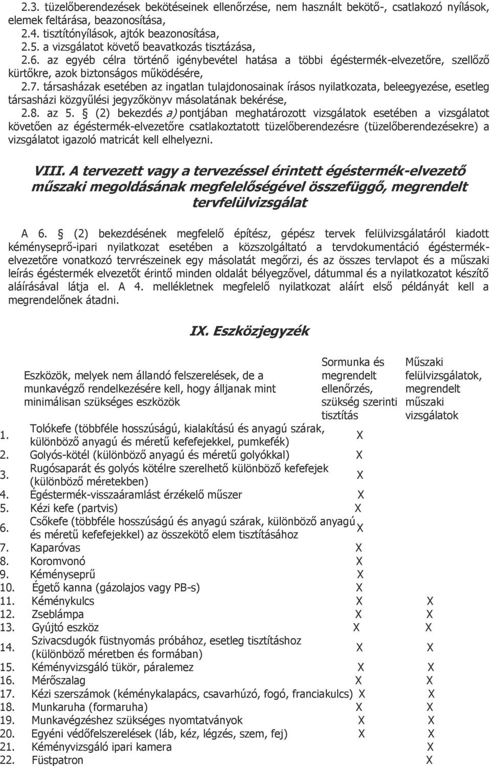 társasházak esetében az ingatlan tulajdonosainak írásos nyilatkozata, beleegyezése, esetleg társasházi közgyűlési jegyzőkönyv másolatának bekérése, 2.8. az 5.