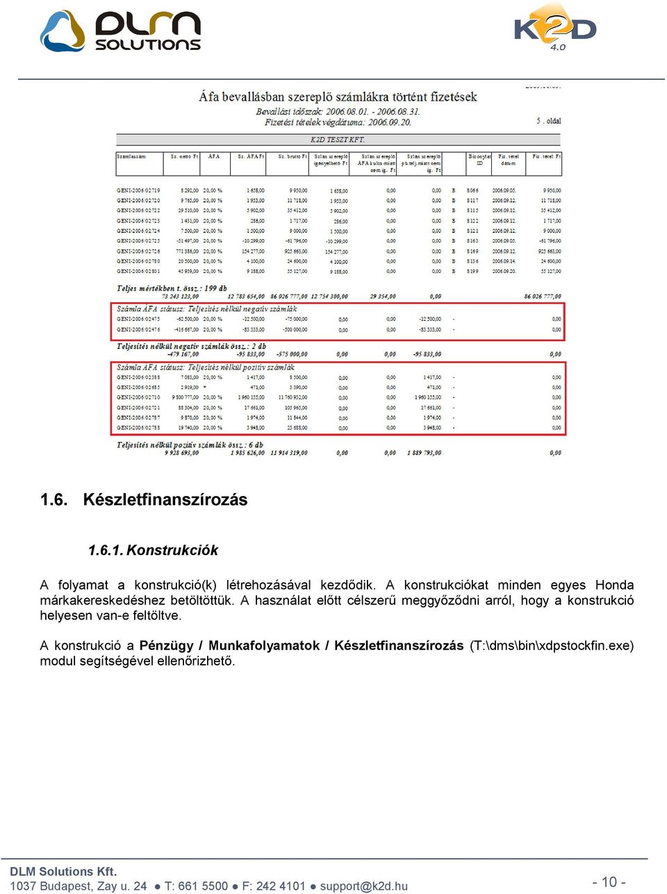 A használat előtt célszerű meggyőződni arról, hogy a konstrukció helyesen van-e feltöltve.