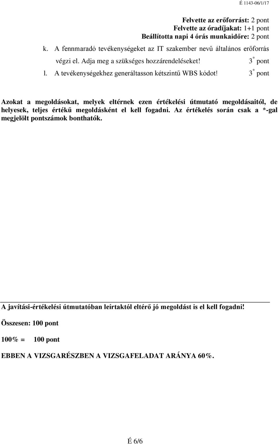 A tevékenységekhez generáltasson kétszintű WBS kódot!