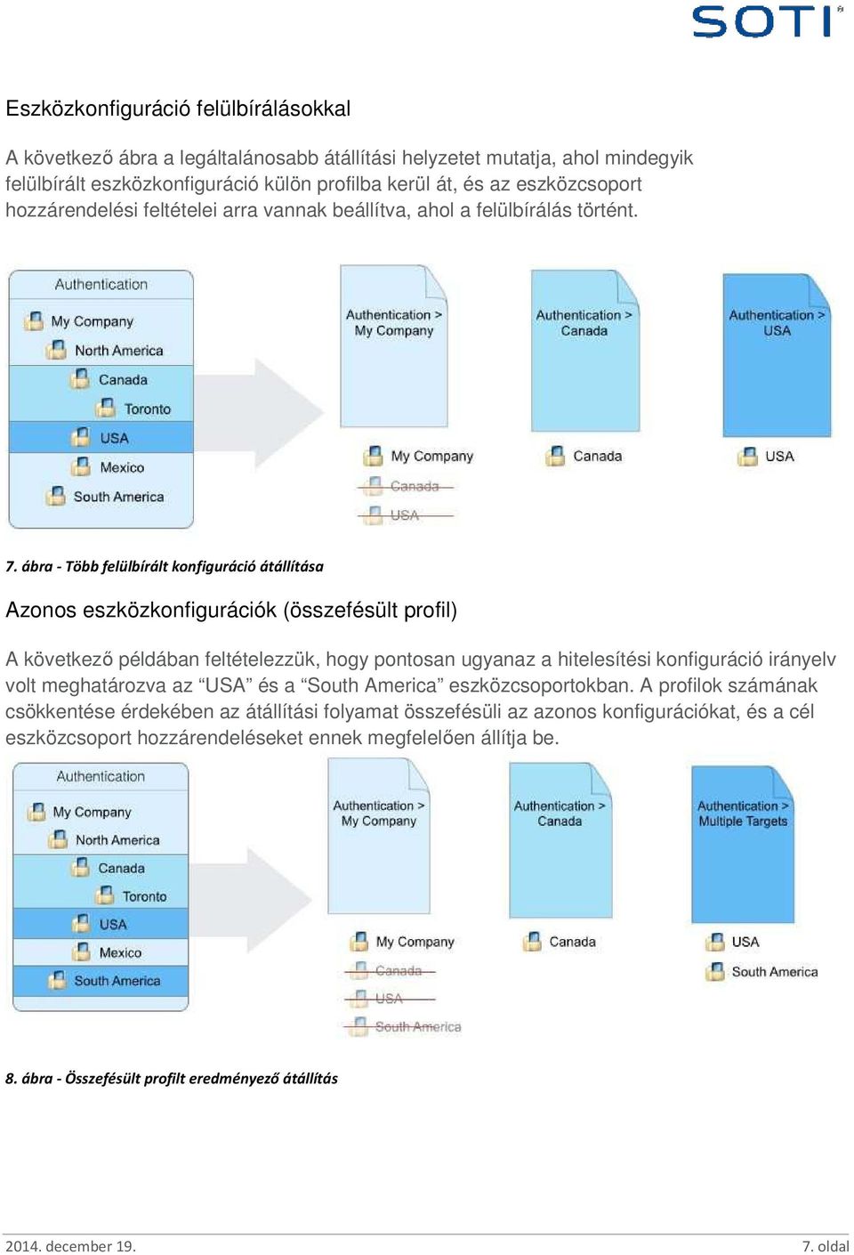 ábra - Több felülbírált konfiguráció átállítása Azonos eszközkonfigurációk (összefésült profil) A következı példában feltételezzük, hogy pontosan ugyanaz a hitelesítési konfiguráció irányelv volt