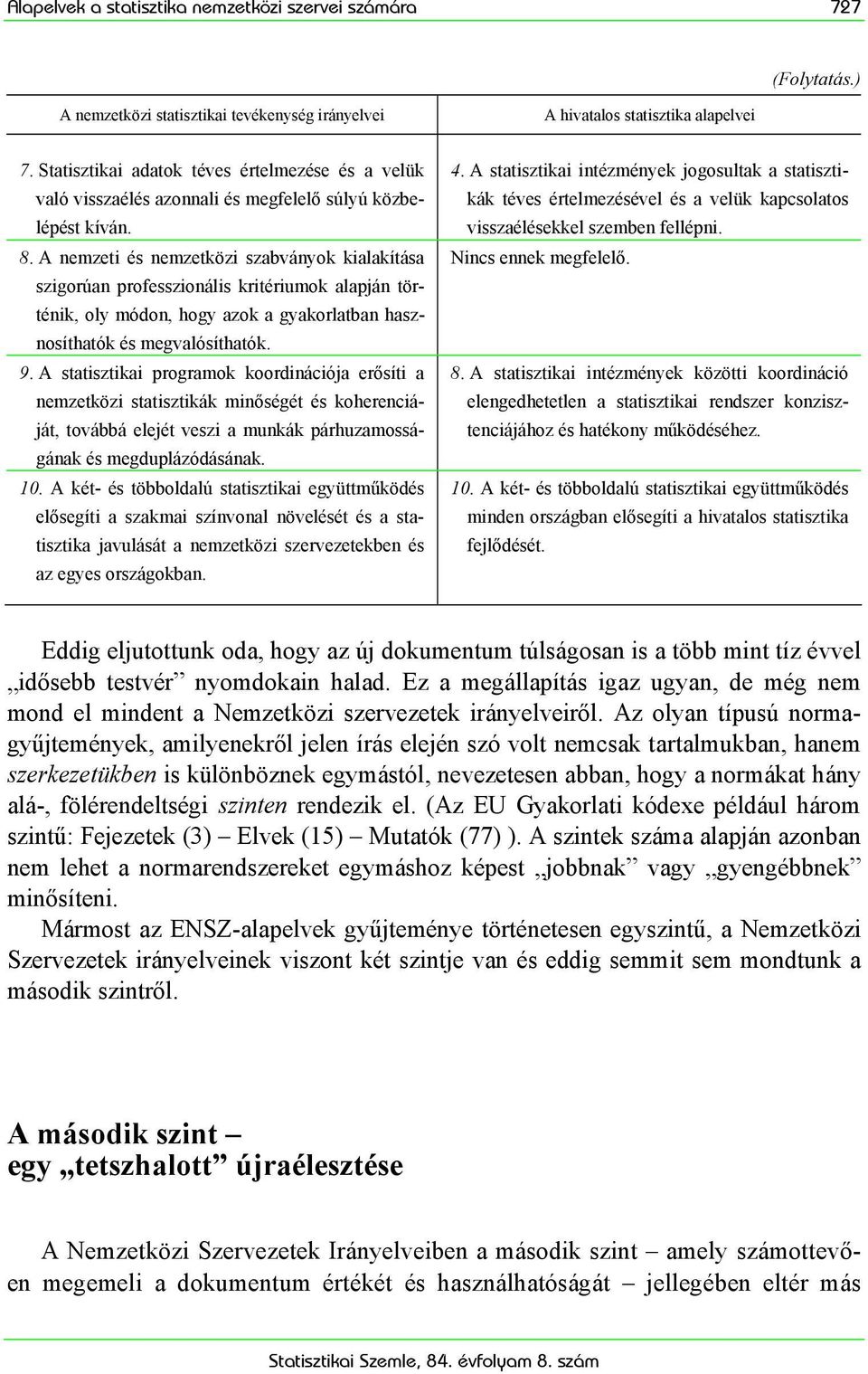 A nemzeti és nemzetközi szabványok kialakítása szigorúan professzionális kritériumok alapján történik, oly módon, hogy azok a gyakorlatban hasznosíthatók és megvalósíthatók. 9.