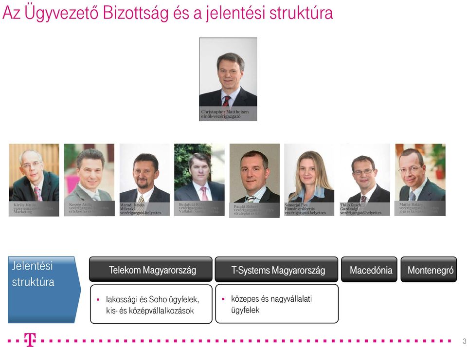 Üzletág Pataki Róbert vezérigazgató-helyettes stratégiai és üzltfejl.