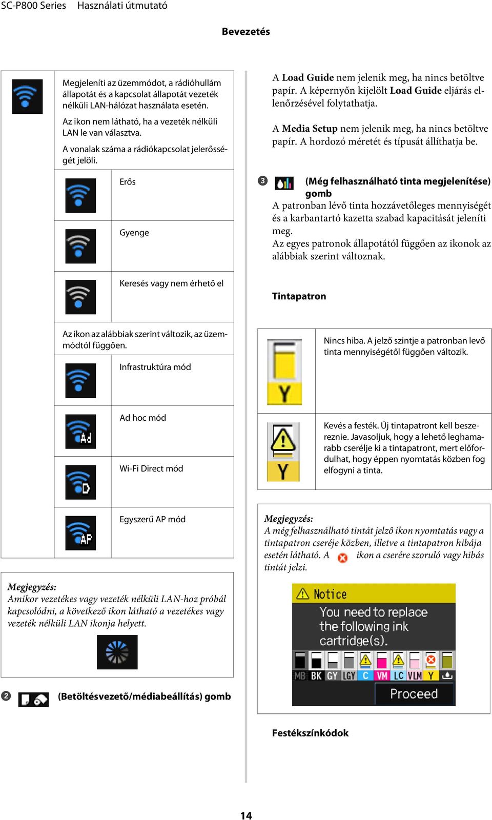 A Media Setup nem jelenik meg, ha nincs betöltve papír. A hordozó méretét és típusát állíthatja be.