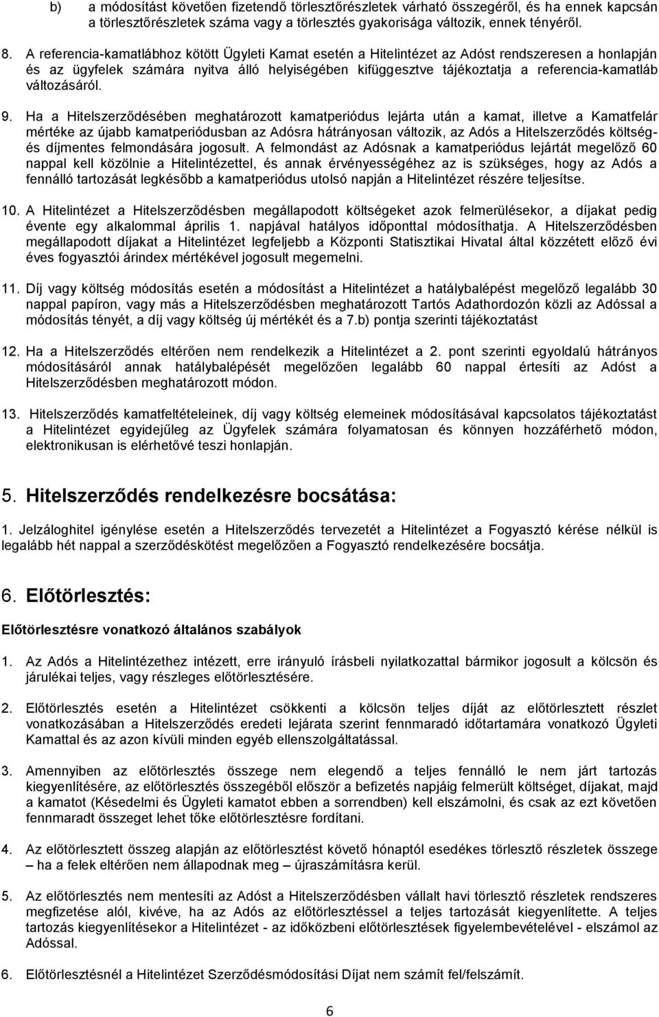 változásáról. 9.