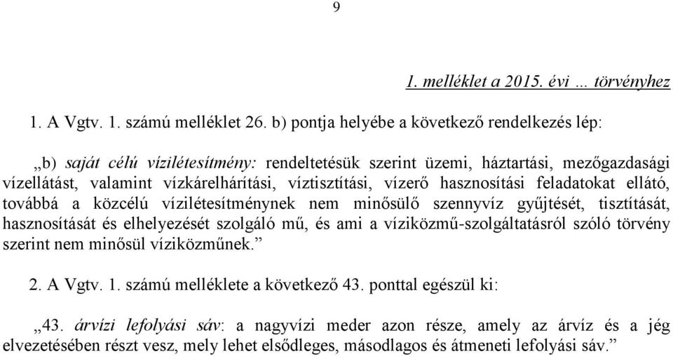 víztisztítási, vízerő hasznosítási feladatokat ellátó, továbbá a közcélú vízilétesítménynek nem minősülő szennyvíz gyűjtését, tisztítását, hasznosítását és elhelyezését szolgáló mű, és