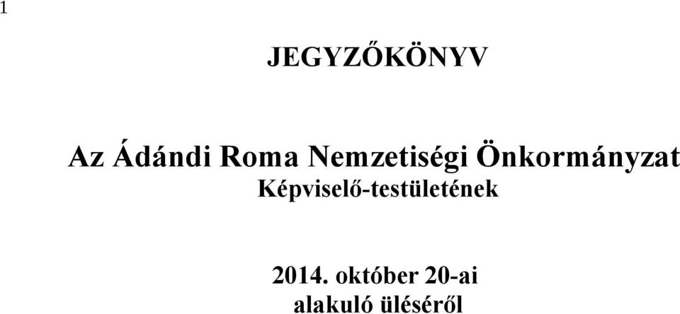 Képviselő-testületének 2014.