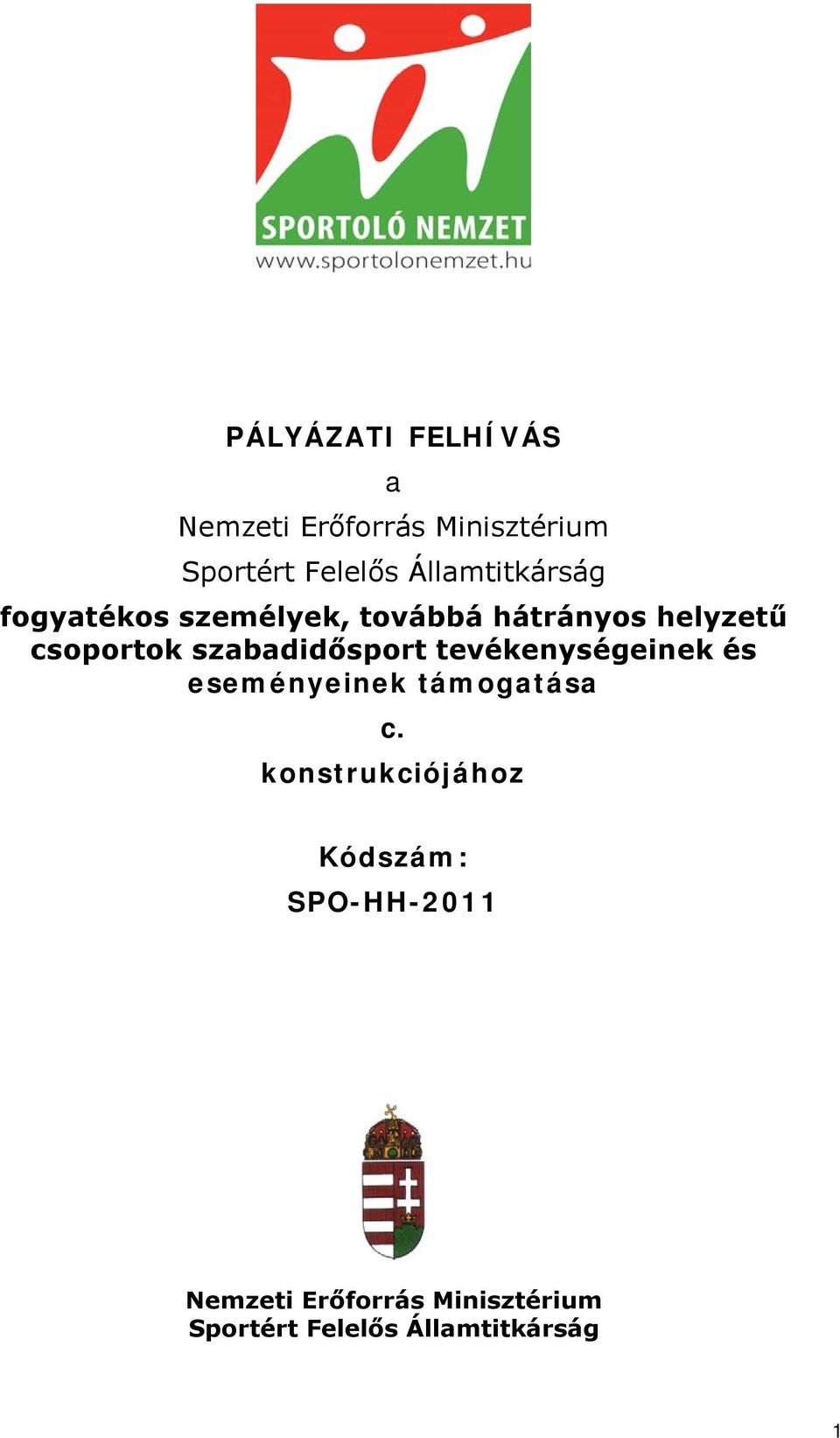 szabadidősport tevékenységeinek és eseményeinek támogatása c.