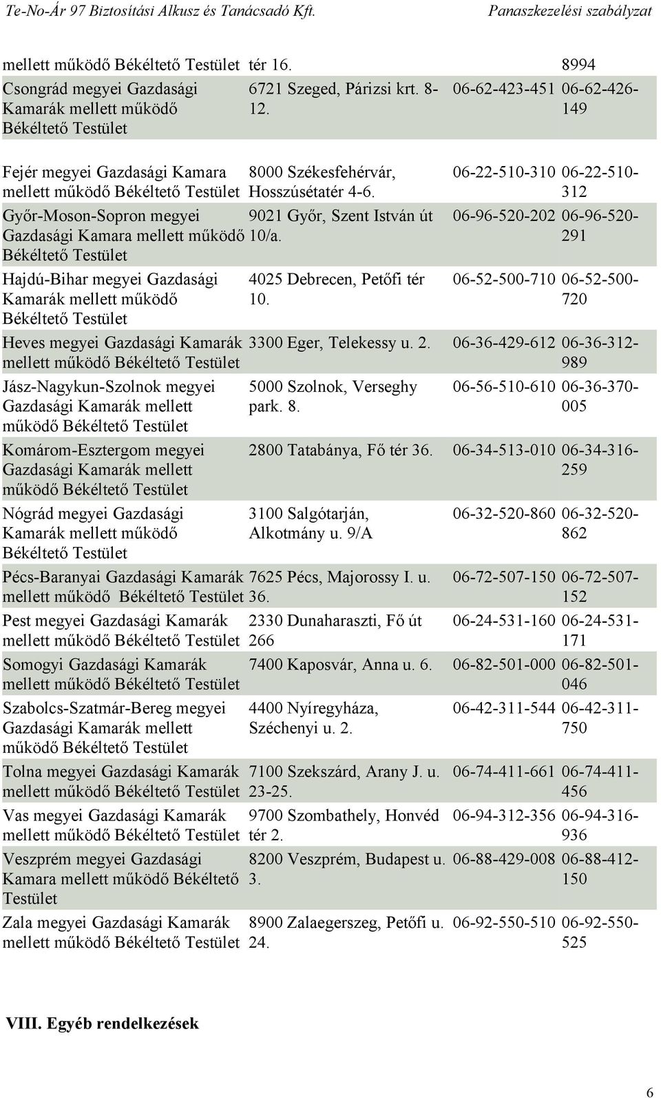 Hajdú-Bihar megyei Gazdasági Heves megyei Gazdasági Kamarák Jász-Nagykun-Szolnok megyei működő Komárom-Esztergom megyei működő Nógrád megyei Gazdasági 4025 Debrecen, Petőfi tér 10.